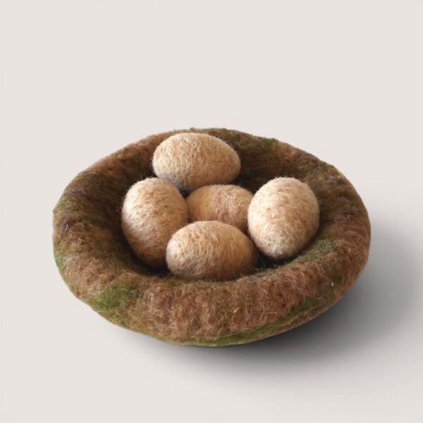 Made to Order 15 Needle felted robin’s nest with five eggs, made to order