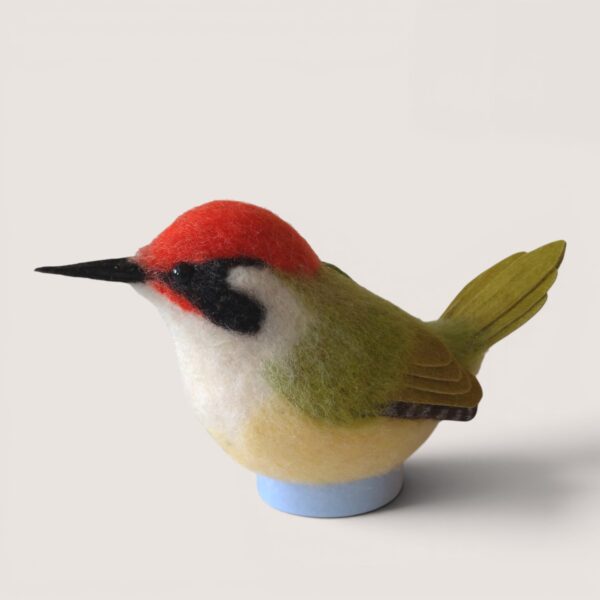 Ready to Ship 4 Handmade needle felted Green Woodpecker Bauble Bird by Grey Wren Studio.