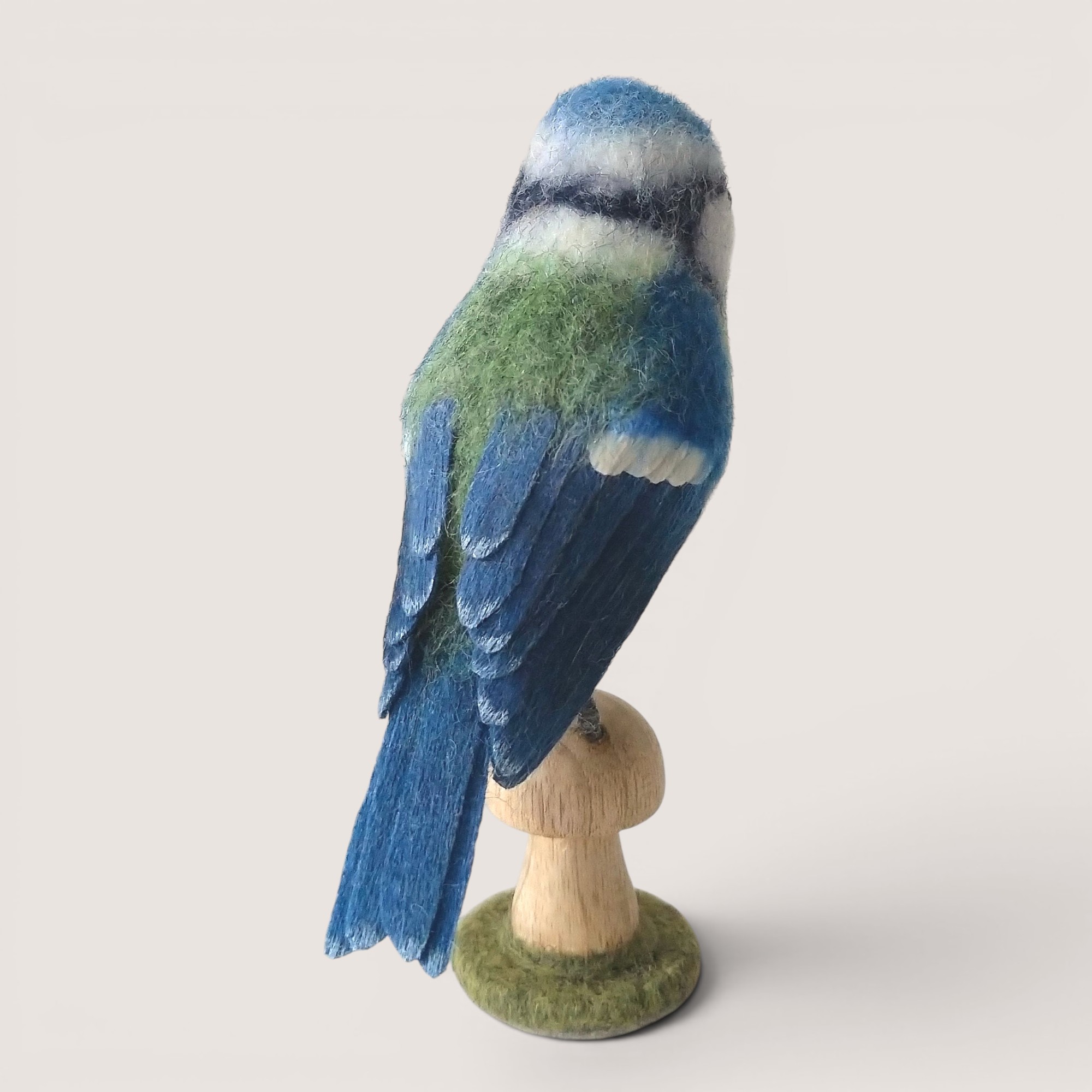 Blue Tit – Wooden Mushroom 3 Blue Tit – Wooden Mushroom - Image 3