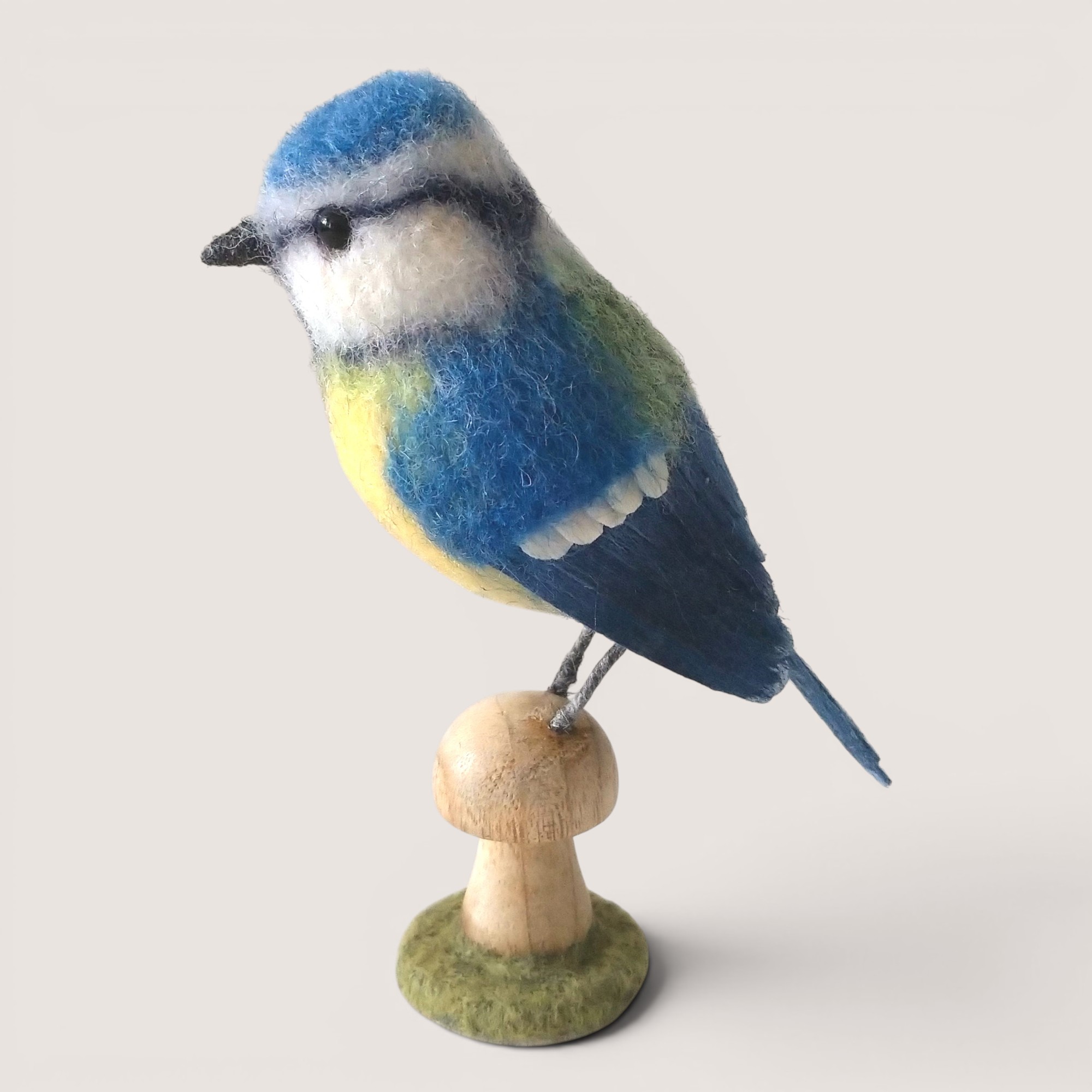 Blue Tit – Wooden Mushroom 2 Blue Tit – Wooden Mushroom - Image 2